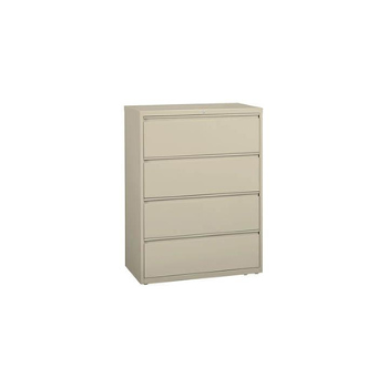 tan four drawer file cabinet